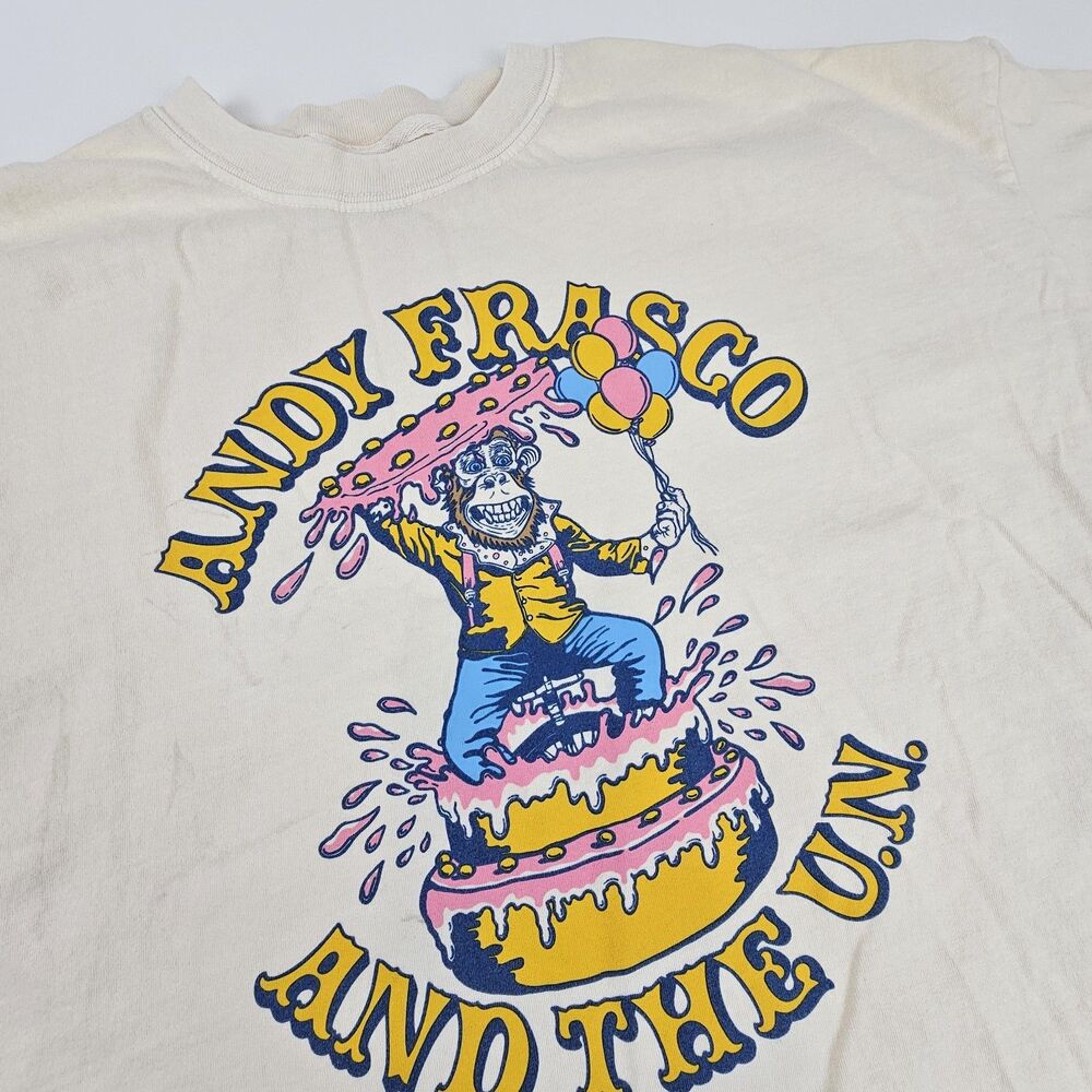 Comfort Colors Andoy Frasco And The U.N. Graphic T Shirt 2XL Birthday Cake Tee